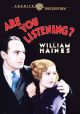 Are You Listening? (1932) On DVD