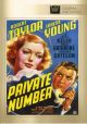 Private Number (1936) On DVD
