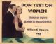 Don't Bet on Women (1931) DVD-R