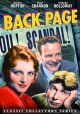 Back Page (1933) On DVD