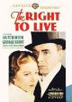 The Right To Live (1935) On DVD