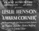 A Warm Corner (1930) DVD-R